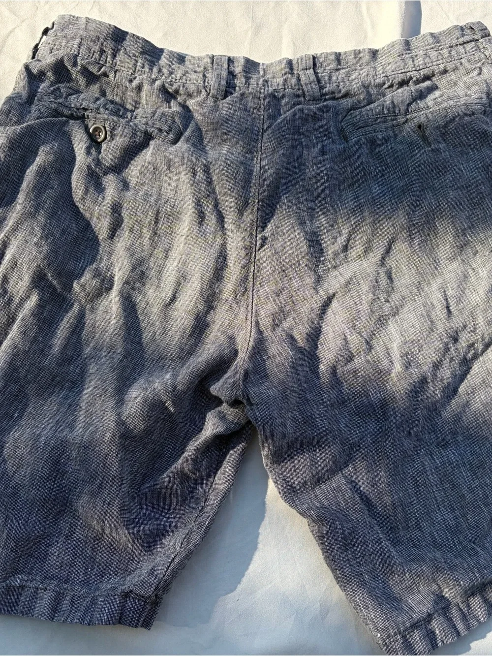 J. Crew Men's Flat-Front Linen-Blend Shorts in Heather Gray